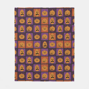 Halloween pumpkins fleece blanket
