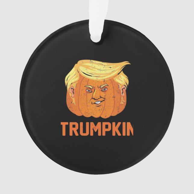 Halloween Pumpkins Funny Trumpkin Ornament (Front)