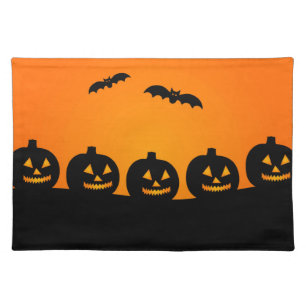 Halloween Pumpkins in a Row Placemat