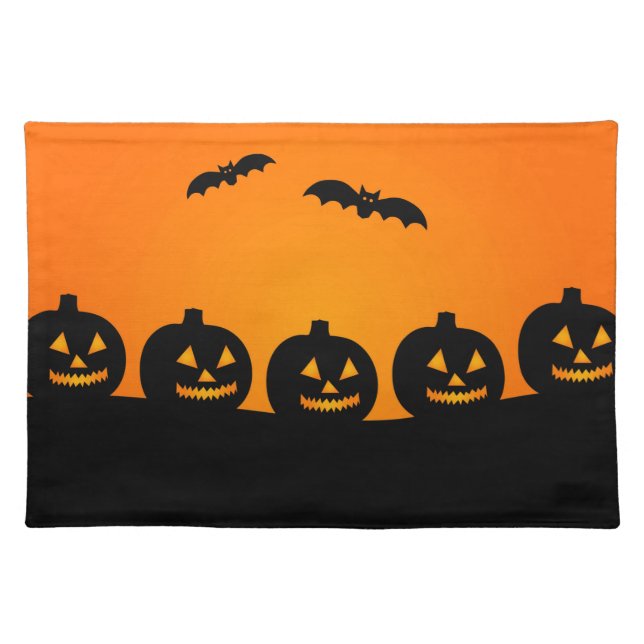 Halloween Pumpkins in a Row Placemat (Front)