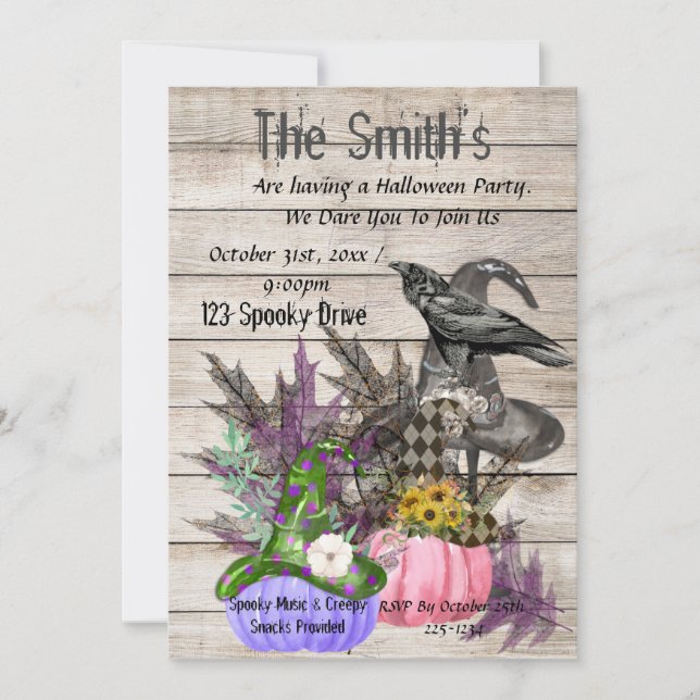 Halloween Pumpkins Invitation (Front)