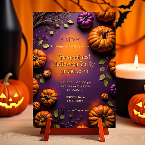 Halloween Pumpkins Invitation