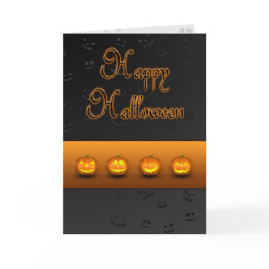 Halloween Pumpkins Jack-o-Lantern Card