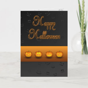 Halloween Pumpkins Jack-o-Lantern Card