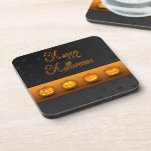 Halloween Pumpkins Jack-o-Lantern Drink Coaster