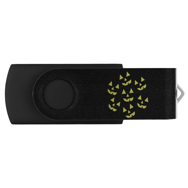 Halloween Pumpkins Jack O' Lantern Flash Drive (Front)