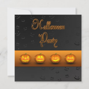 Halloween Pumpkins Jack-o-Lantern Invitation