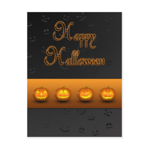 Halloween Pumpkins Jack-o-Lantern Postcard