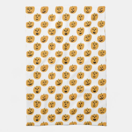 Halloween PUMPKINS Jack_O_Lanterns Kitchen Towel