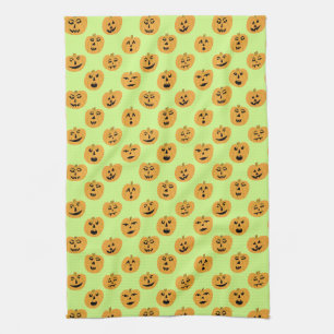 Halloween PUMPKINS Jack-O-Lanterns Kitchen Towel
