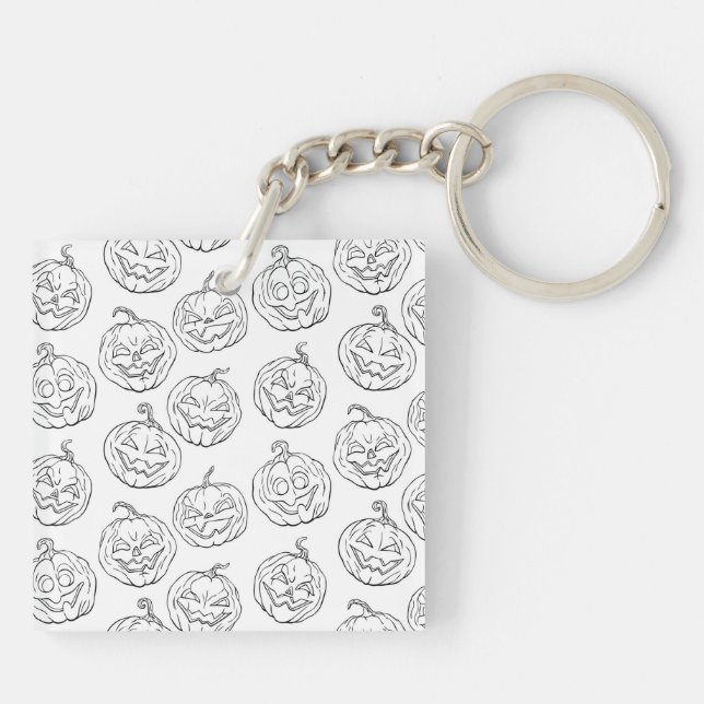Halloween pumpkins keychain (Back)