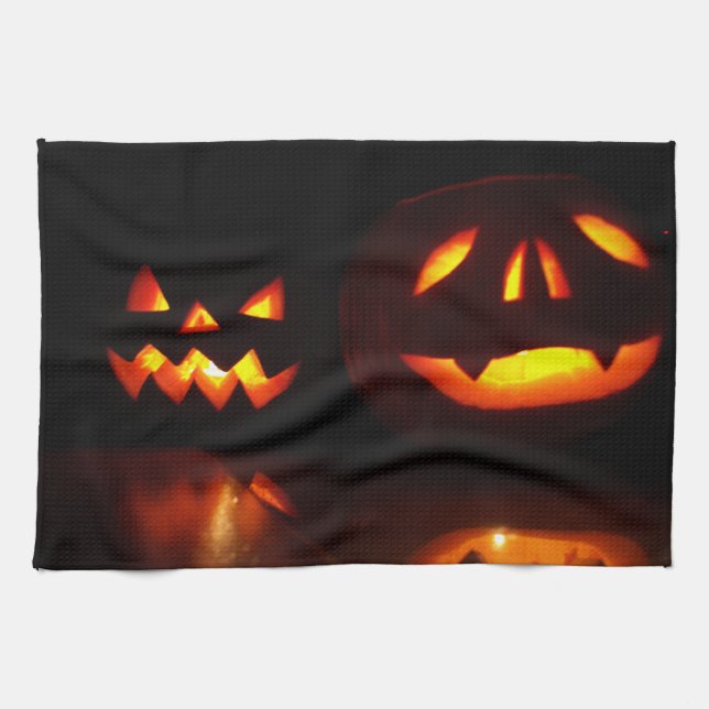 Halloween Pumpkins Kitchen Towels (Horizontal)
