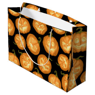 Halloween pumpkins large gift bag