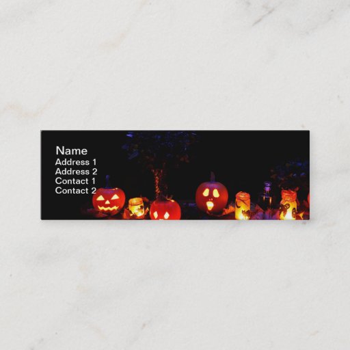 Customizable Halloween pumpkins business card