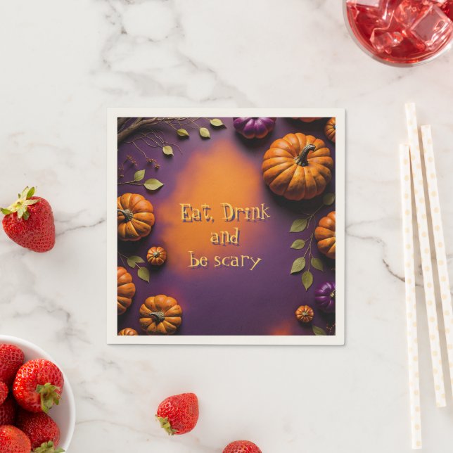 Halloween Pumpkins Napkins (Insitu)