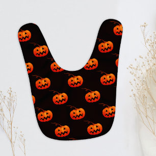 Halloween Pumpkins, Orange Pumpkins Trick Or Treat Baby Bib