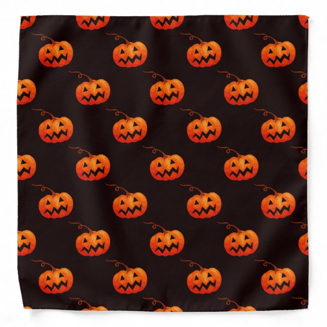 Halloween Pumpkins, Orange Pumpkins Trick Or Treat Bandana (Front)