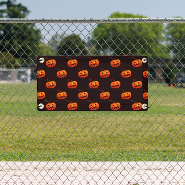 Halloween Pumpkins, Orange Pumpkins Trick Or Treat Banner (Insitu)