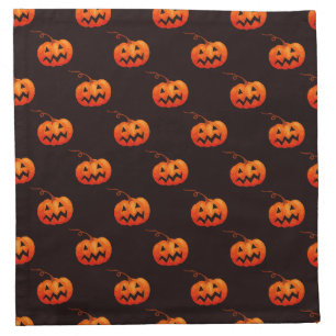Halloween Pumpkins, Orange Pumpkins Trick Or Treat Cloth Napkin