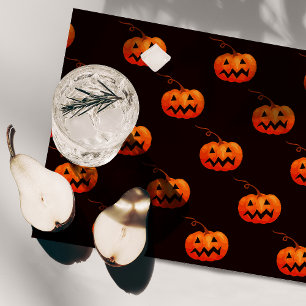 Halloween Pumpkins, Orange Pumpkins Trick Or Treat Cloth Placemat