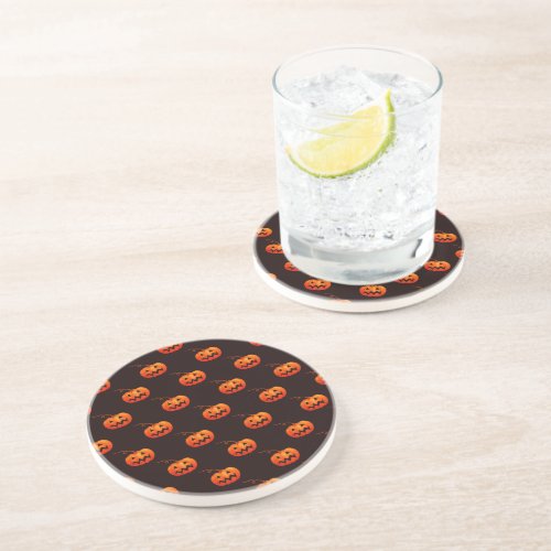 Halloween Pumpkins Orange Pumpkins Trick Or Treat Coaster