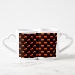 Halloween Pumpkins, Orange Pumpkins Trick Or Treat Coffee Mug Set