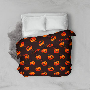 Halloween Pumpkins, Orange Pumpkins Trick Or Treat Duvet Cover