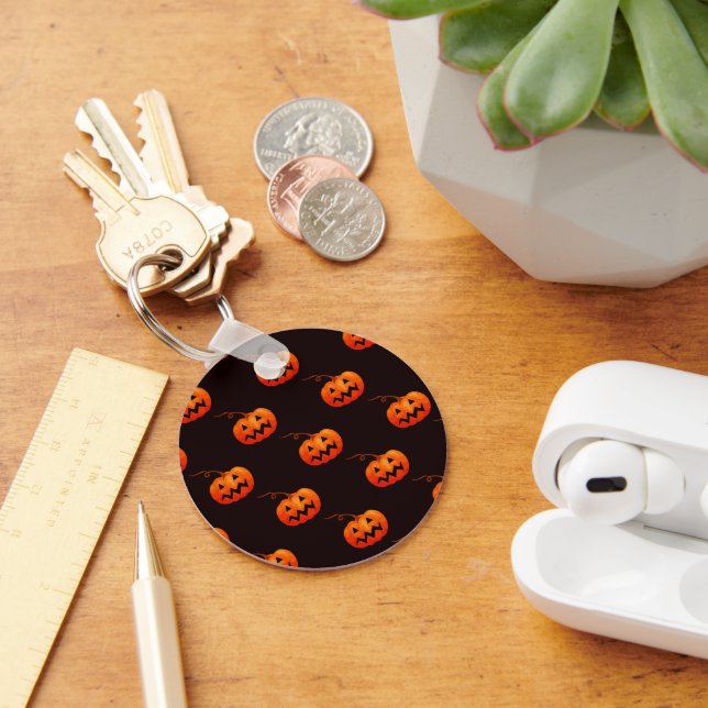 Halloween Pumpkins, Orange Pumpkins Trick Or Treat Keychain (Desk)