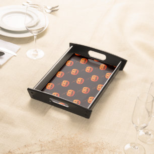 Halloween Pumpkins, Orange Pumpkins Trick Or Treat Serving Tray