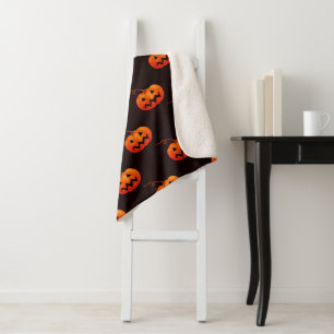 Halloween Pumpkins, Orange Pumpkins Trick Or Treat Sherpa Blanket
