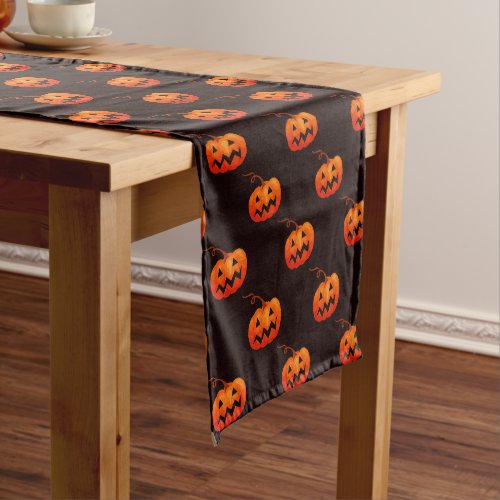 Halloween Pumpkins Orange Pumpkins Trick Or Treat Short Table Runner