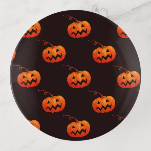 Halloween Pumpkins Orange Pumpkins Trick Or Treat Trinket Tray