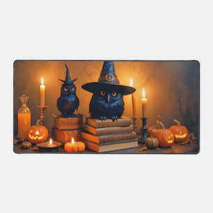 Halloween Pumpkins Owl Cute Spooky Festive Magic Desk Mat