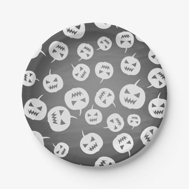 Halloween pumpkins paper plates (Front)