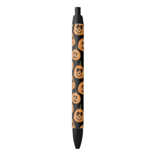 Halloween pumpkins pattern black orange cute pen