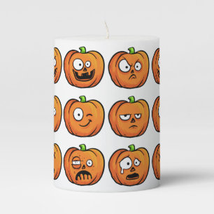 Halloween Pumpkins pillar candle