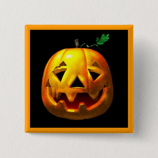 Halloween Pumpkins Pinback Button (Front)