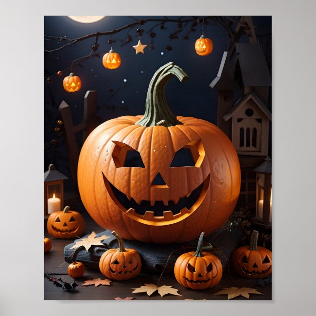 Halloween pumpkins poster (Front)