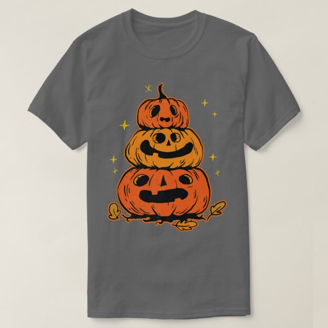 Halloween Pumpkins  PumpkinTower Graphic for Kids  T-Shirt (Design Front)