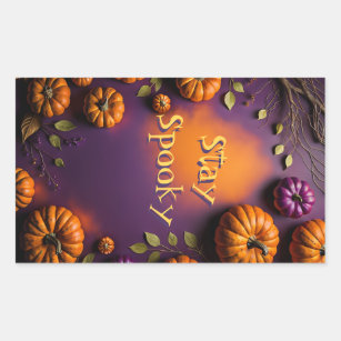 Halloween Pumpkins Rectangular Sticker