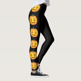 Halloween Pumpkins Row Leggings