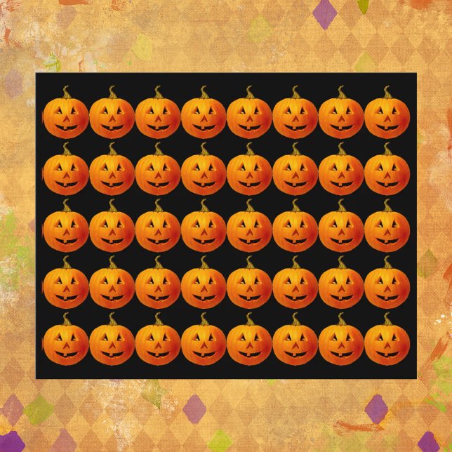 Halloween Pumpkins Scrapbook Paper (Creator Uploaded)