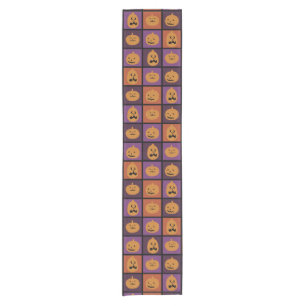 Halloween pumpkins short table runner