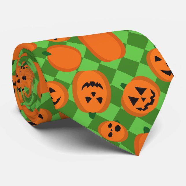 Halloween Pumpkins Tie (Rolled)