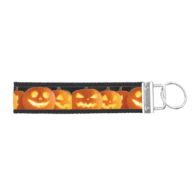Halloween Pumpkins Wrist Keychain (Keys on Right)