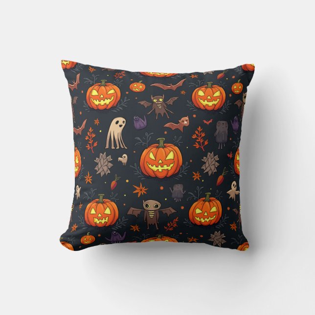 halloween pumpksin cushion pillow (Front)