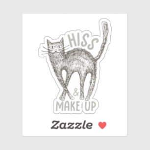 Halloween Pun: Hiss and Make Up Sticker