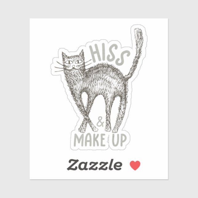 Halloween Pun: Hiss and Make Up Sticker (Sheet)