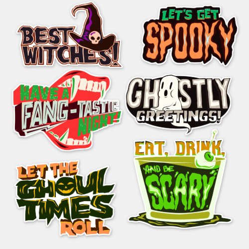 Halloween Pun Variety Sheet Sticker