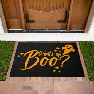 Halloween Pun - Whats up boo? Doormat